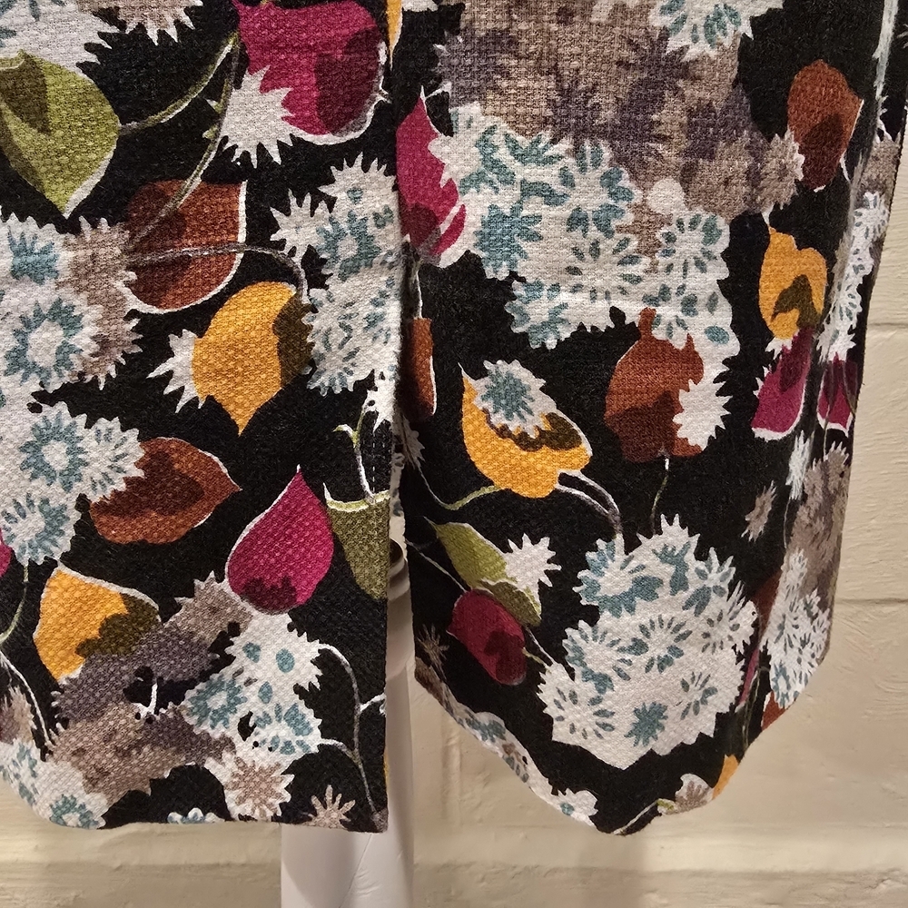 Anthropologie GIRLS FROM SAVOY Midi Pencil Skirt Floral Linen Blend Size 2. - Picture 7 of 13